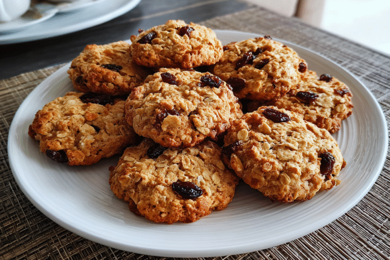 cottage cheese oatmeal cookies recipe on a plate